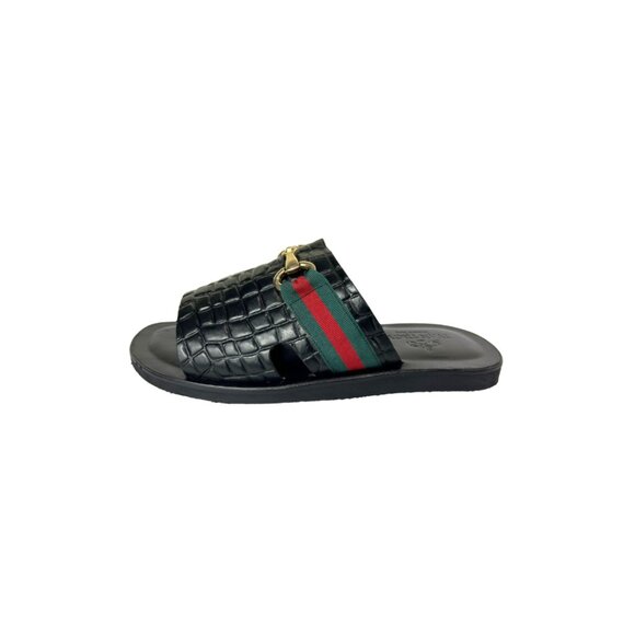 Mark Black Mens Italian Leather Sandals Shoes main image 3